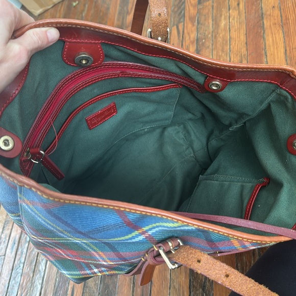 Dooney & Bourke Tartan Tote Bag - Picture 9 of 11
